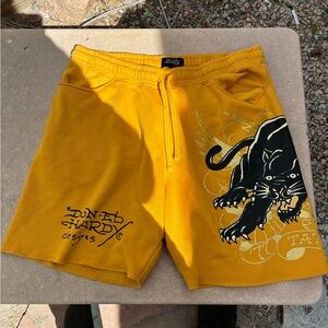 Ed Hardy Men’s size L Yellow shorts